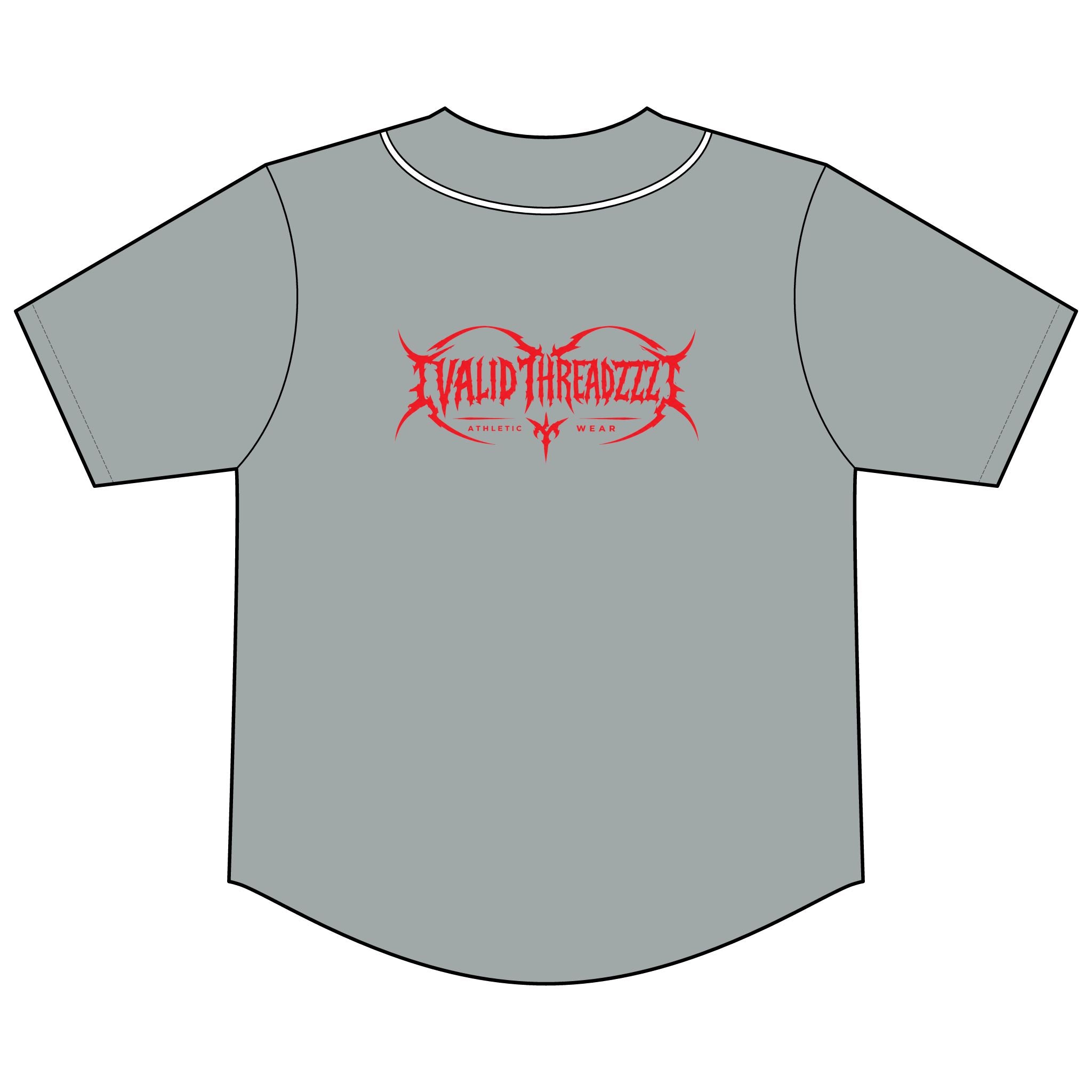 Short Sleeve Full-Button Baseball Top