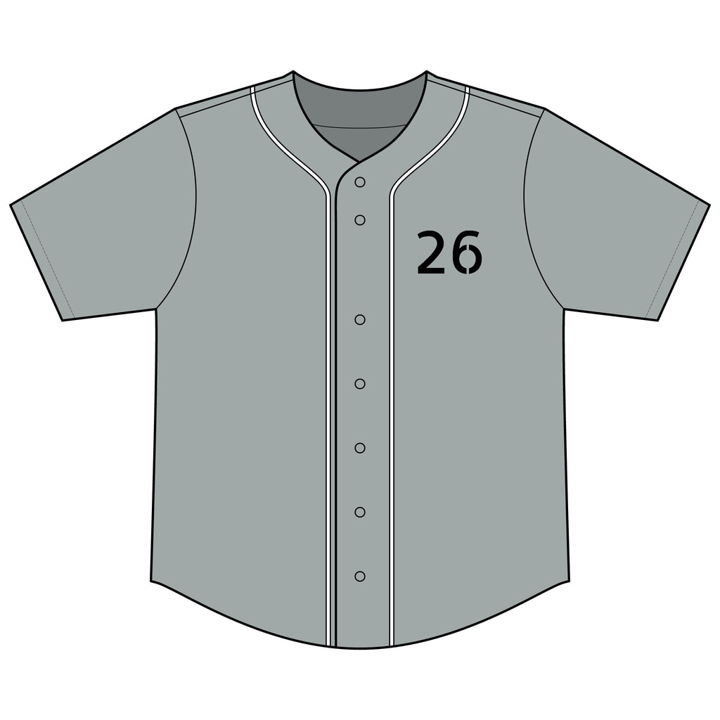 Short Sleeve Full-Button Baseball Top